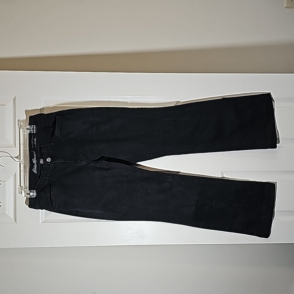 Eddie Bauer Curvy Fit Trouser Wide Leg Jeans Black Stretch Size 10 - Picture 1 of 11